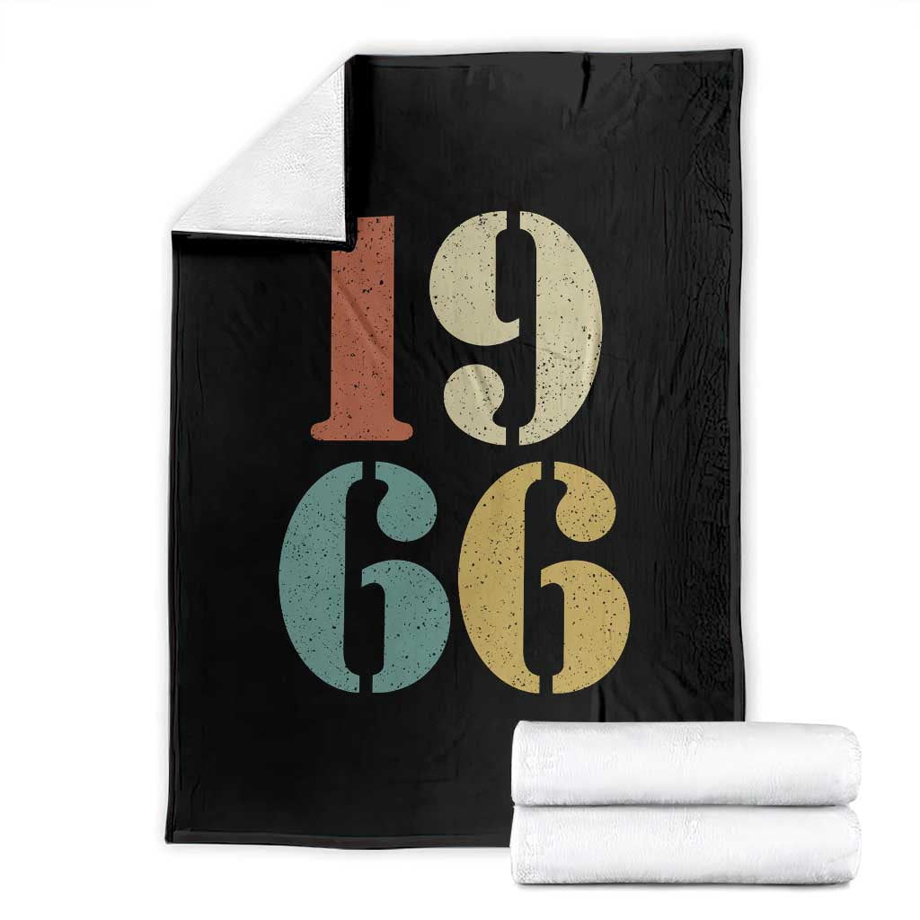 60th Birthday Throw Blanket Classic Retro 1966 60 Year Old Gifts