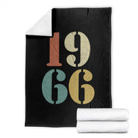 60th Birthday Throw Blanket Classic Retro 1966 60 Year Old Gifts