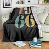 60th Birthday Throw Blanket Classic Retro 1966 60 Year Old Gifts