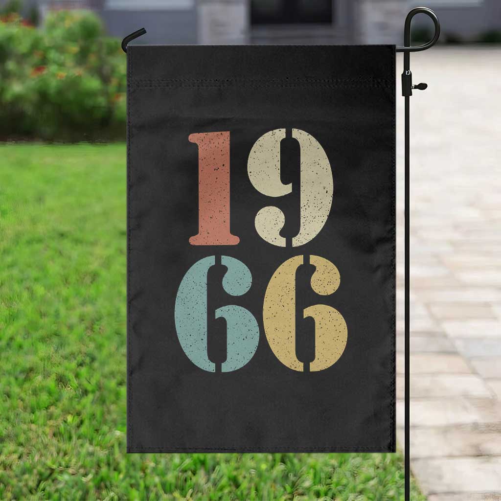 60th Birthday Garden Flag Classic Retro 1966 60 Year Old Gifts