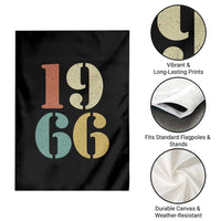 60th Birthday Garden Flag Classic Retro 1966 60 Year Old Gifts