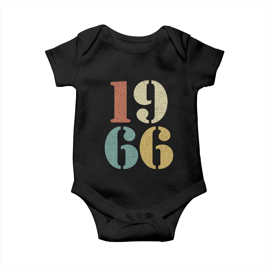 60th Birthday Baby Onesie Classic Retro 1966 60 Year Old Gifts