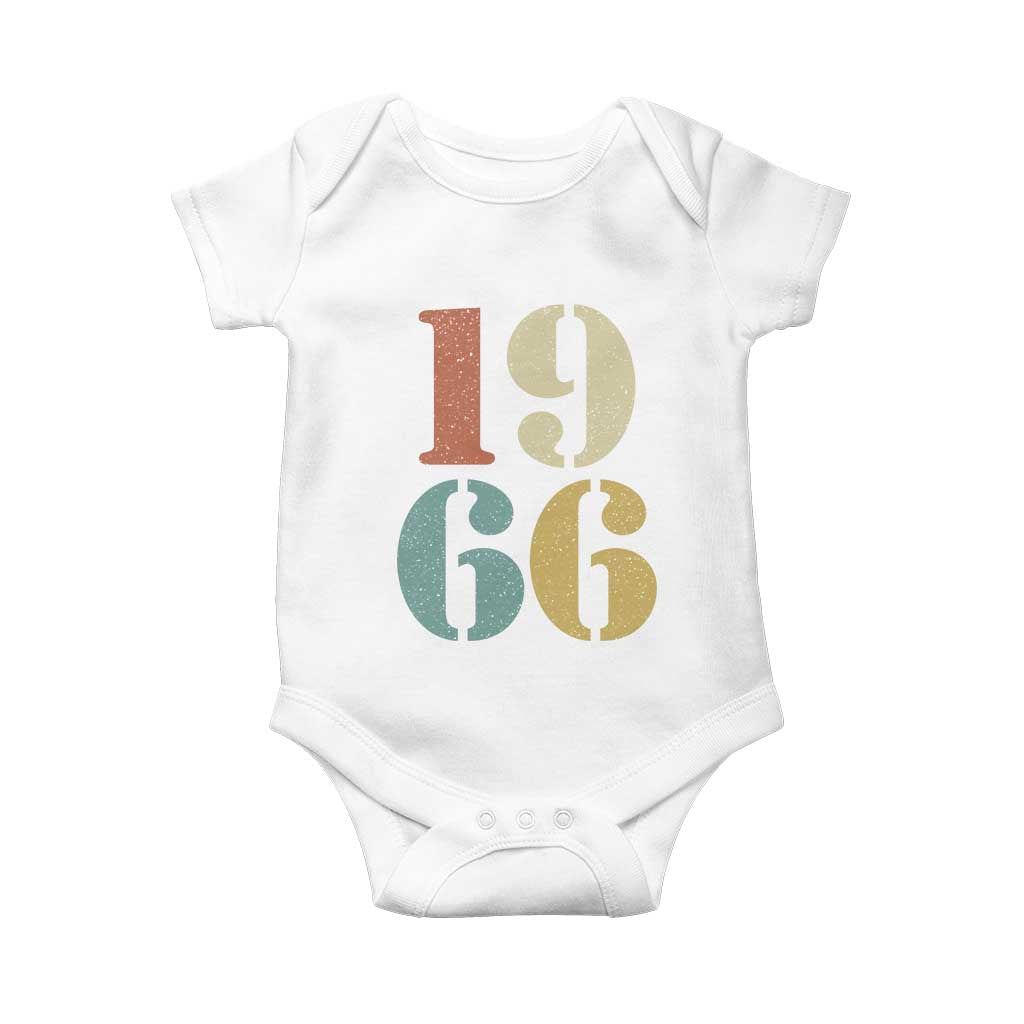 60th Birthday Baby Onesie Classic Retro 1966 60 Year Old Gifts