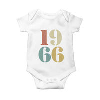 60th Birthday Baby Onesie Classic Retro 1966 60 Year Old Gifts