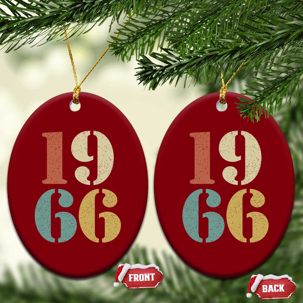 60th Birthday Ceramic Ornament Classic Retro 1966 60 Year Old Gifts