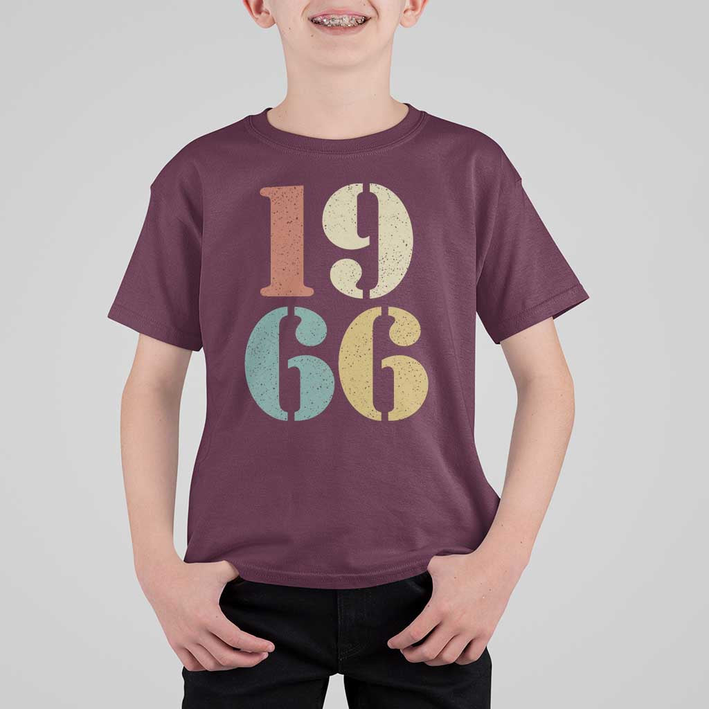 60th Birthday T Shirt For Kid Classic Retro 1966 60 Year Old Gifts