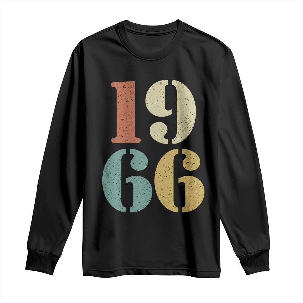 60th Birthday Long Sleeve Shirt Classic Retro 1966 60 Year Old Gifts