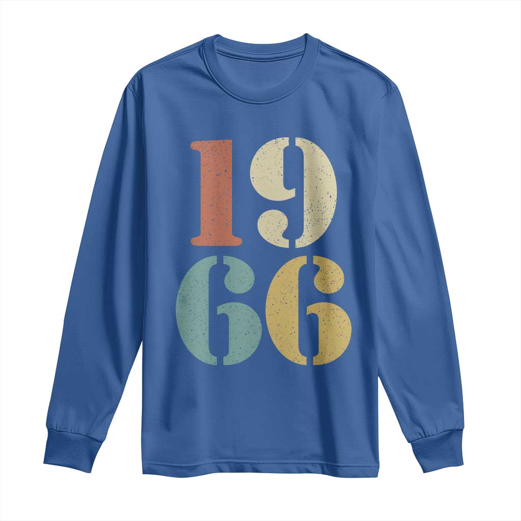 60th Birthday Long Sleeve Shirt Classic Retro 1966 60 Year Old Gifts