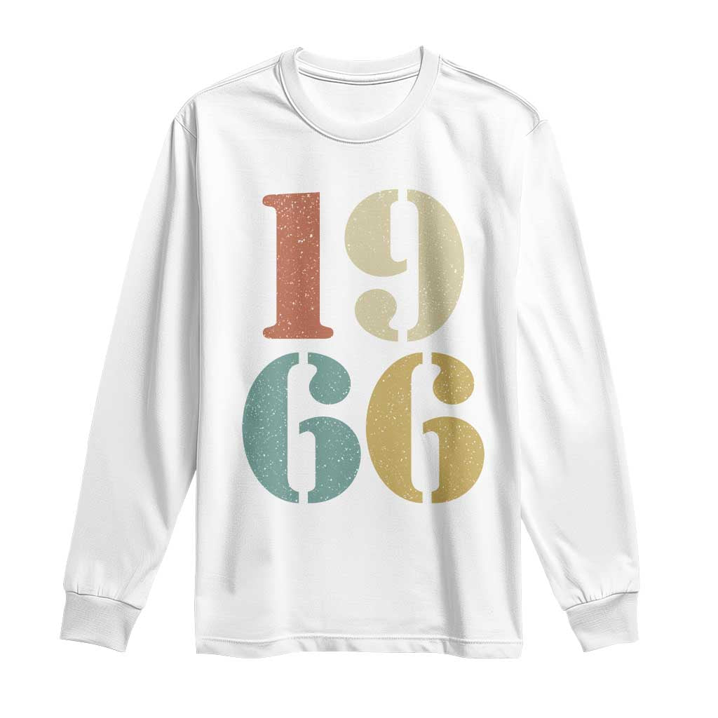 60th Birthday Long Sleeve Shirt Classic Retro 1966 60 Year Old Gifts