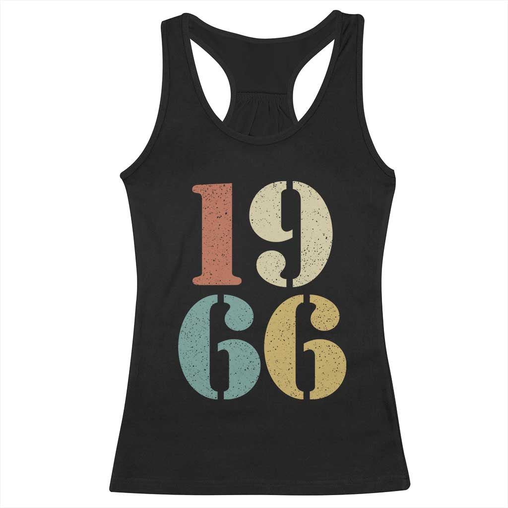 60th Birthday Racerback Tank Top Classic Retro 1966 60 Year Old Gifts