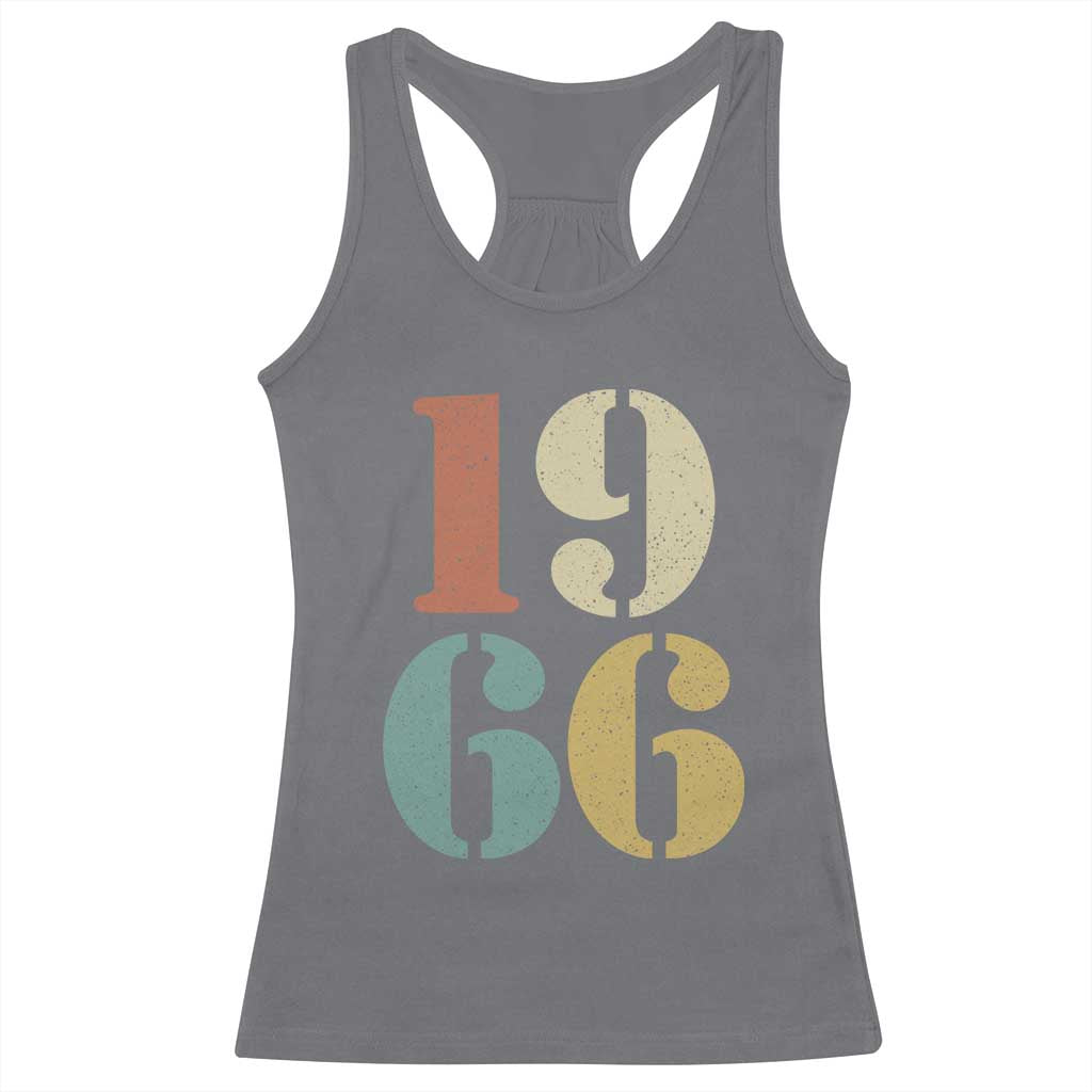 60th Birthday Racerback Tank Top Classic Retro 1966 60 Year Old Gifts