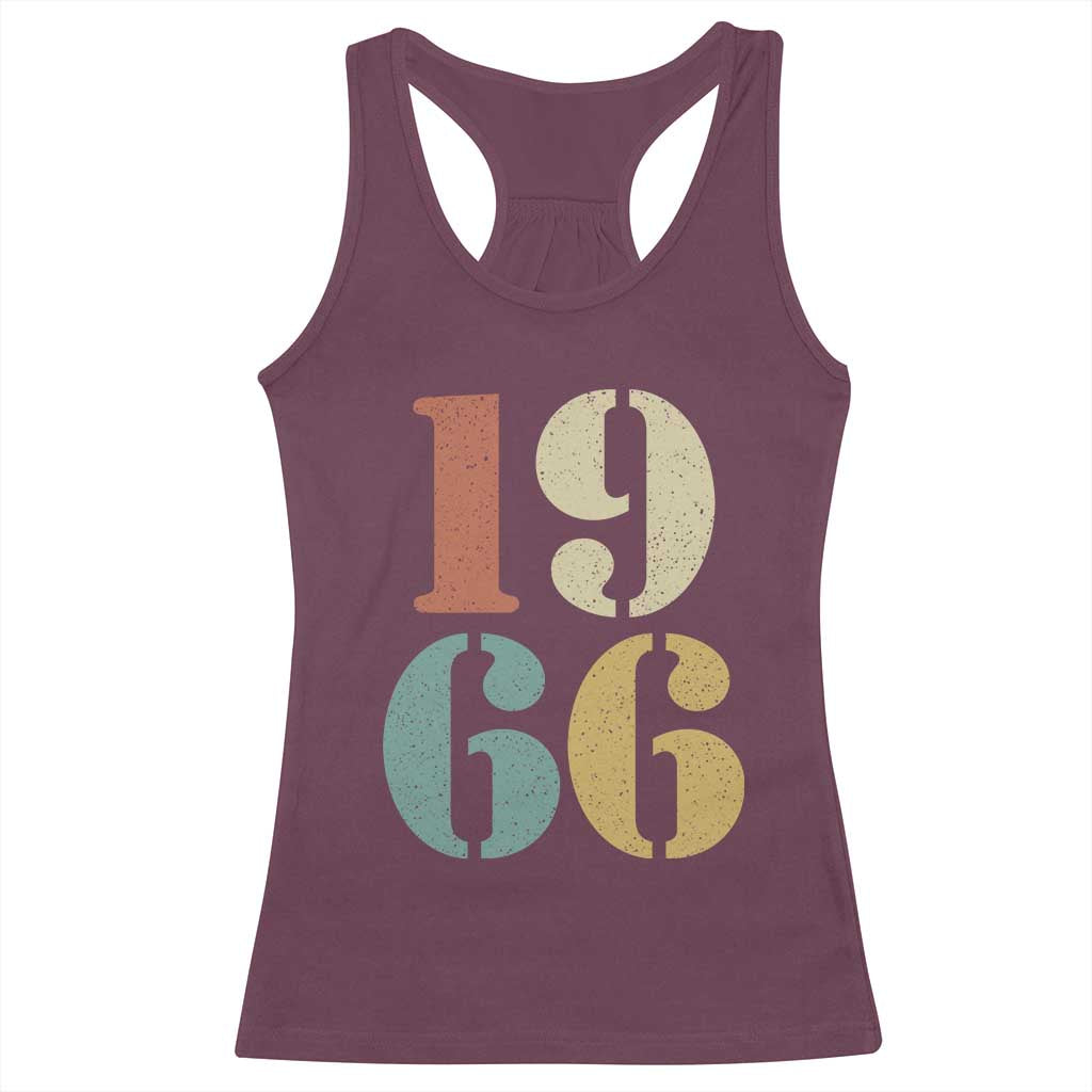 60th Birthday Racerback Tank Top Classic Retro 1966 60 Year Old Gifts