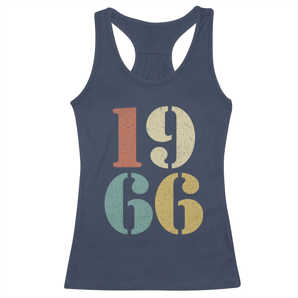 60th Birthday Racerback Tank Top Classic Retro 1966 60 Year Old Gifts