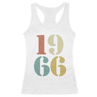 60th Birthday Racerback Tank Top Classic Retro 1966 60 Year Old Gifts