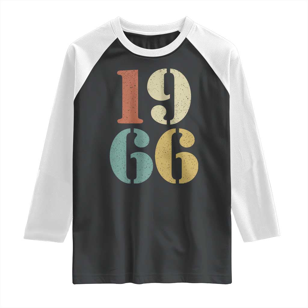 60th Birthday Raglan Shirt Classic Retro 1966 60 Year Old Gifts