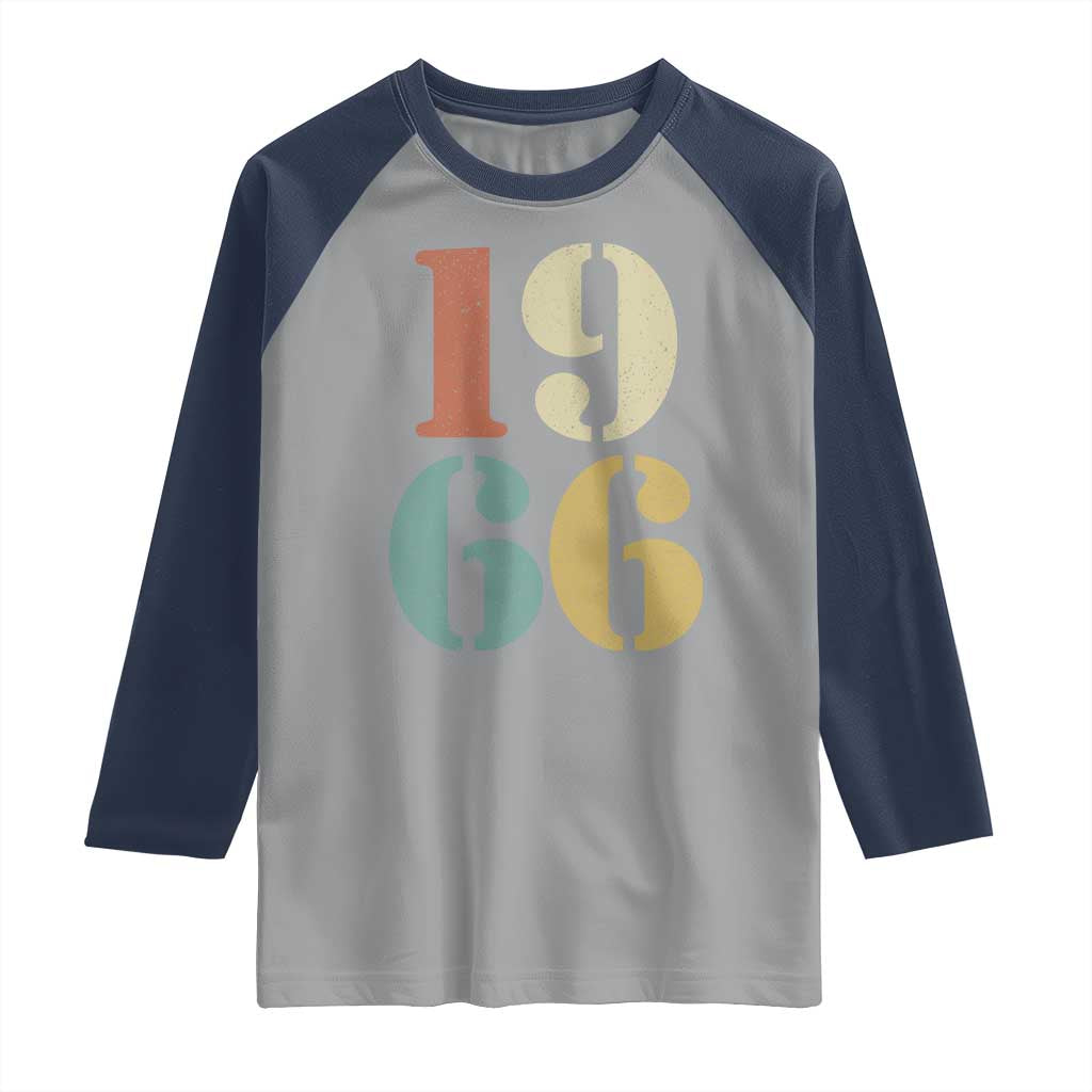 60th Birthday Raglan Shirt Classic Retro 1966 60 Year Old Gifts