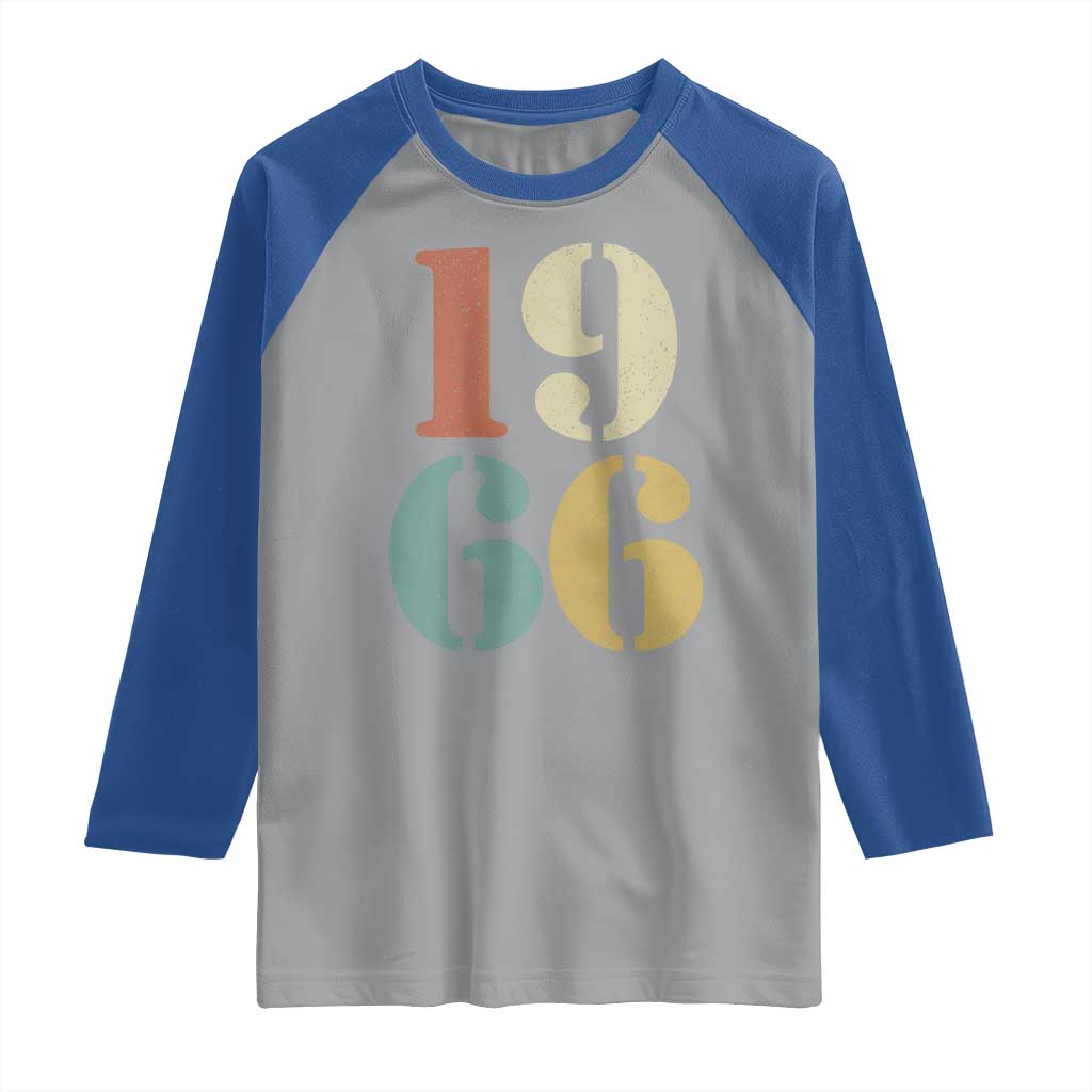 60th Birthday Raglan Shirt Classic Retro 1966 60 Year Old Gifts