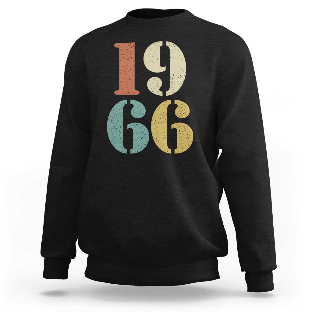 60th Birthday Sweatshirt Classic Retro 1966 60 Year Old Gifts
