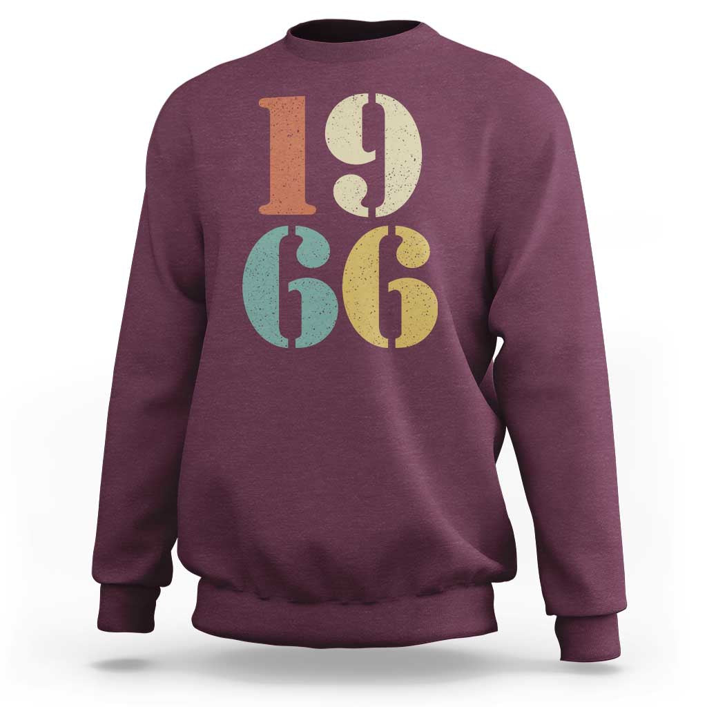 60th Birthday Sweatshirt Classic Retro 1966 60 Year Old Gifts