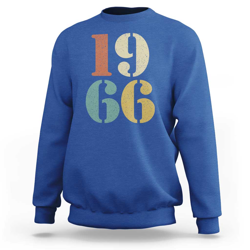 60th Birthday Sweatshirt Classic Retro 1966 60 Year Old Gifts