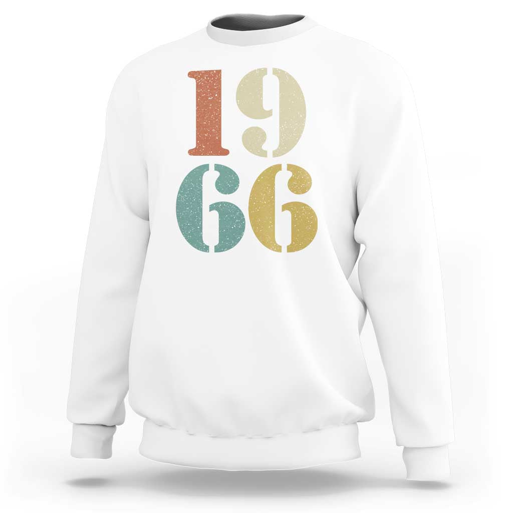 60th Birthday Sweatshirt Classic Retro 1966 60 Year Old Gifts