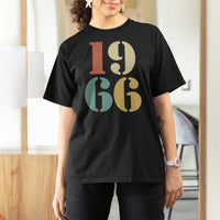 60th Birthday T Shirt For Women Classic Retro 1966 60 Year Old Gifts