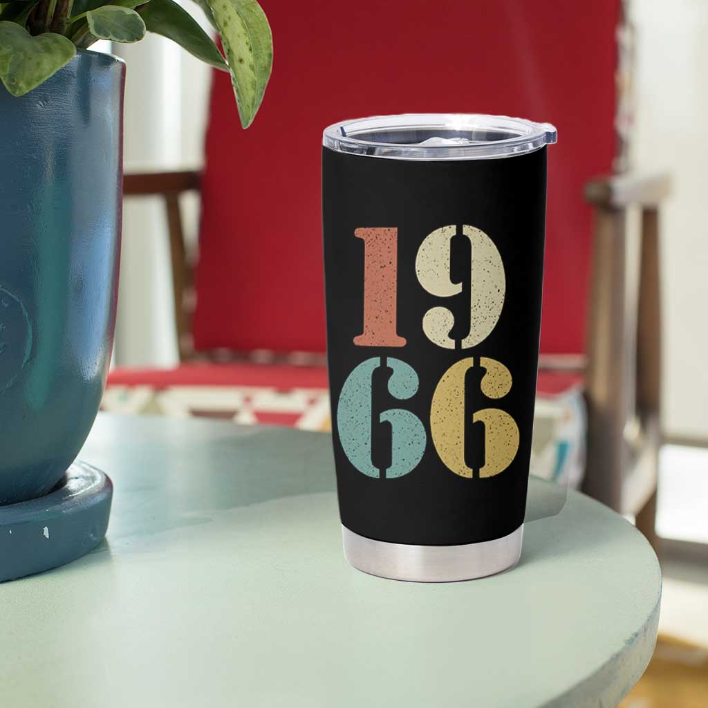 60th Birthday Tumbler Cup Classic Retro 1966 60 Year Old Gifts