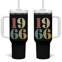60th Birthday Tumbler With Handle Classic Retro 1966 60 Year Old Gifts