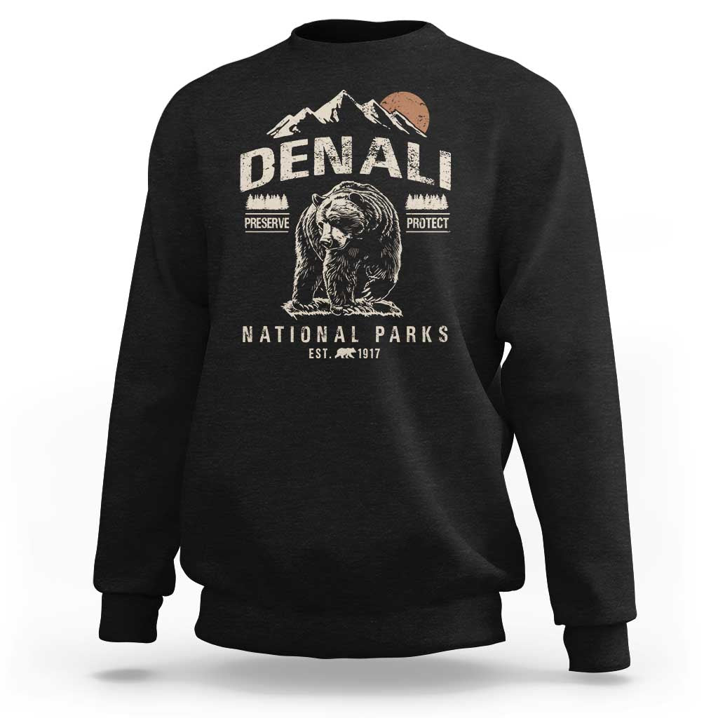 Denali National Park Sweatshirt Alaska Mountain Mountain Camping Hiking Mountaineering