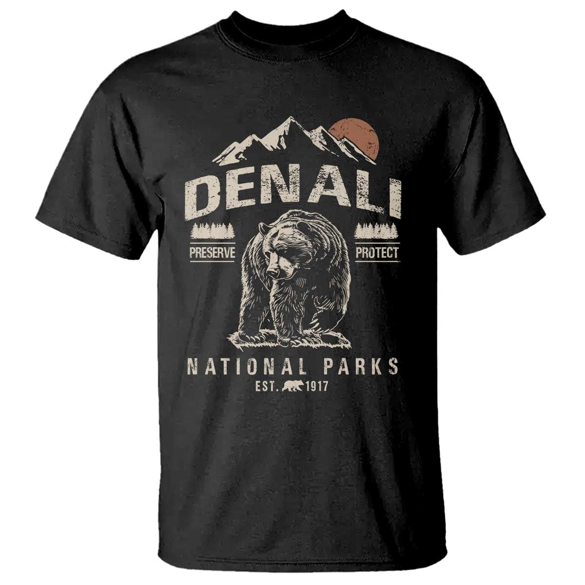 Denali National Park T Shirt Alaska Mountain Mountain Camping Hiking Mountaineering