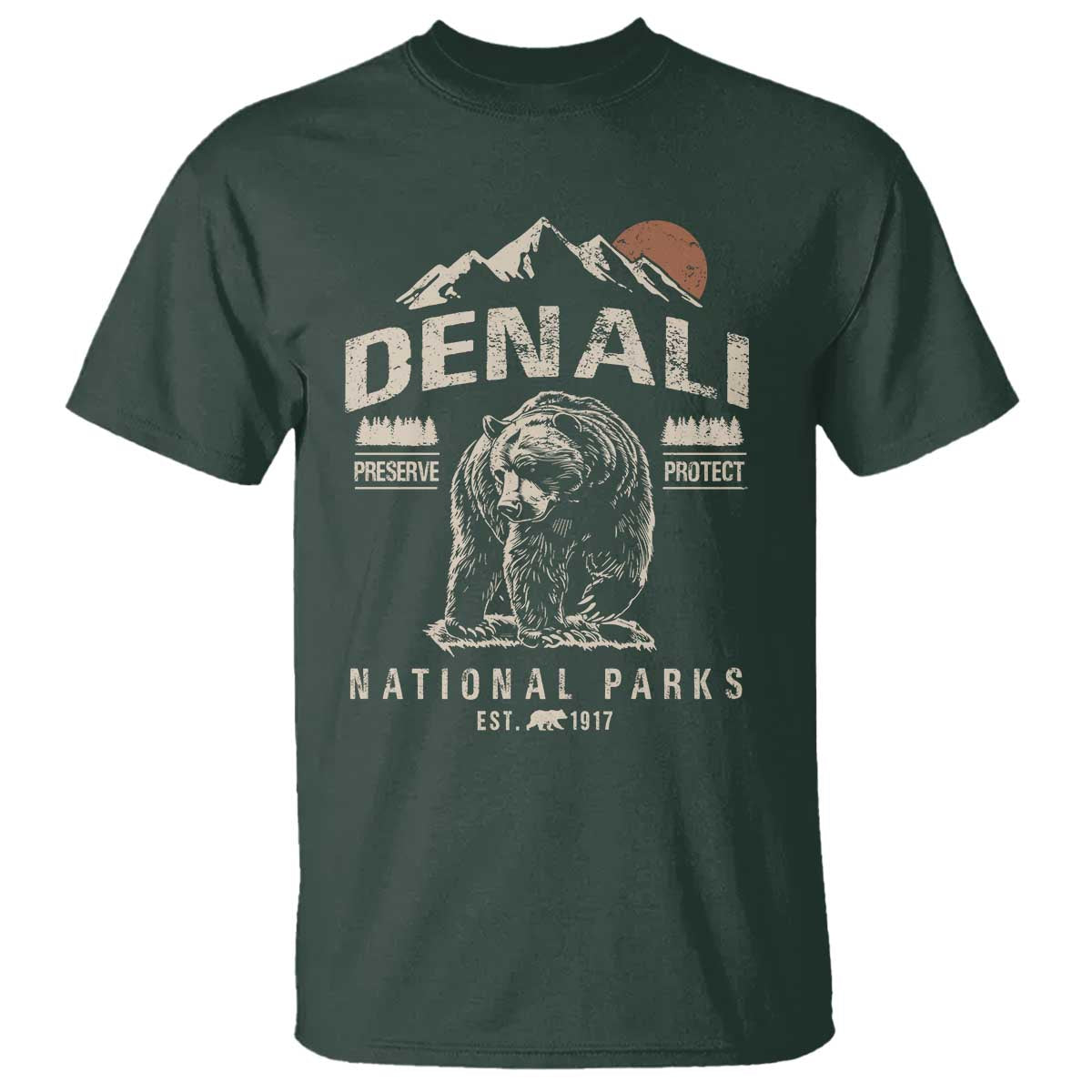 Denali National Park T Shirt Alaska Mountain Mountain Camping Hiking Mountaineering