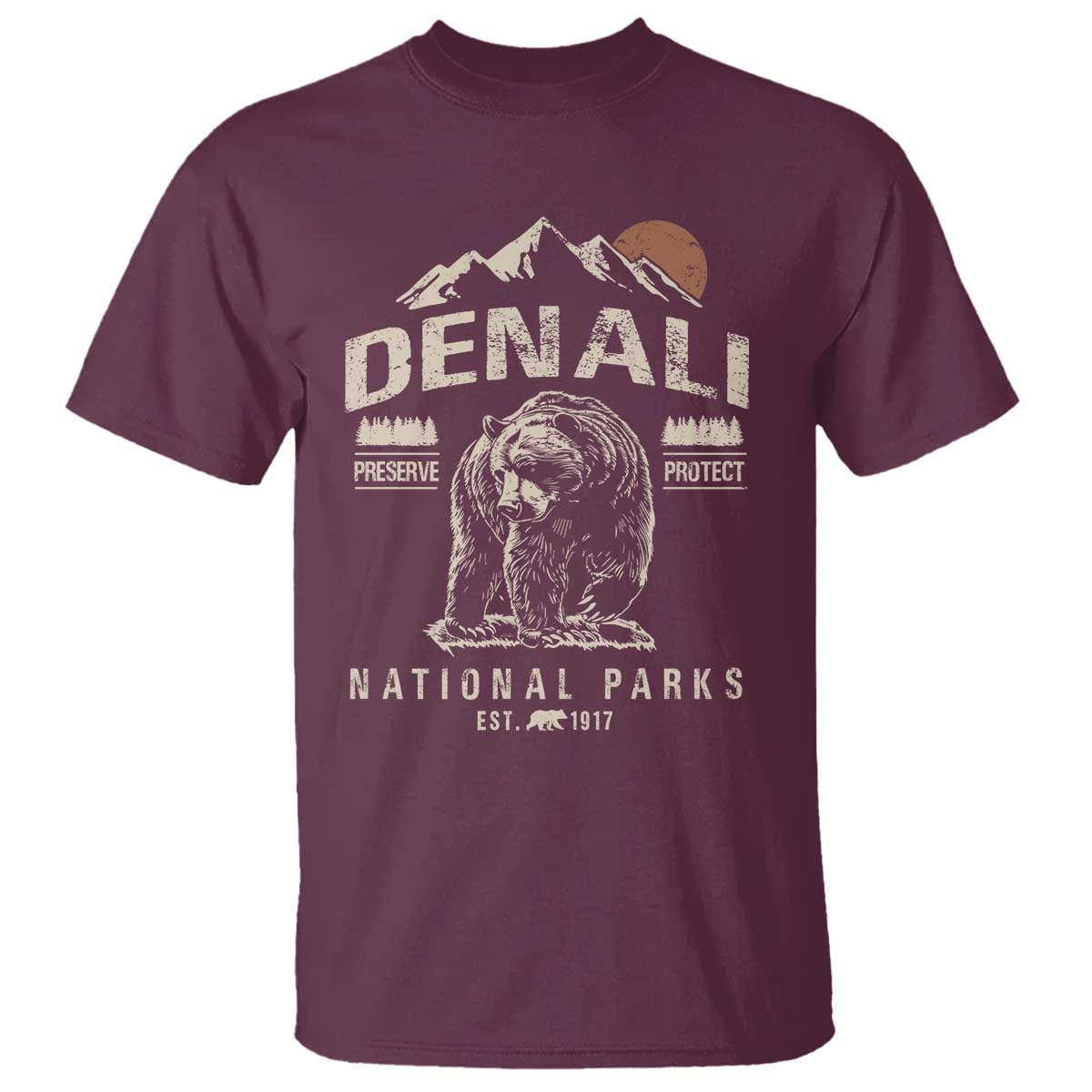 Denali National Park T Shirt Alaska Mountain Mountain Camping Hiking Mountaineering