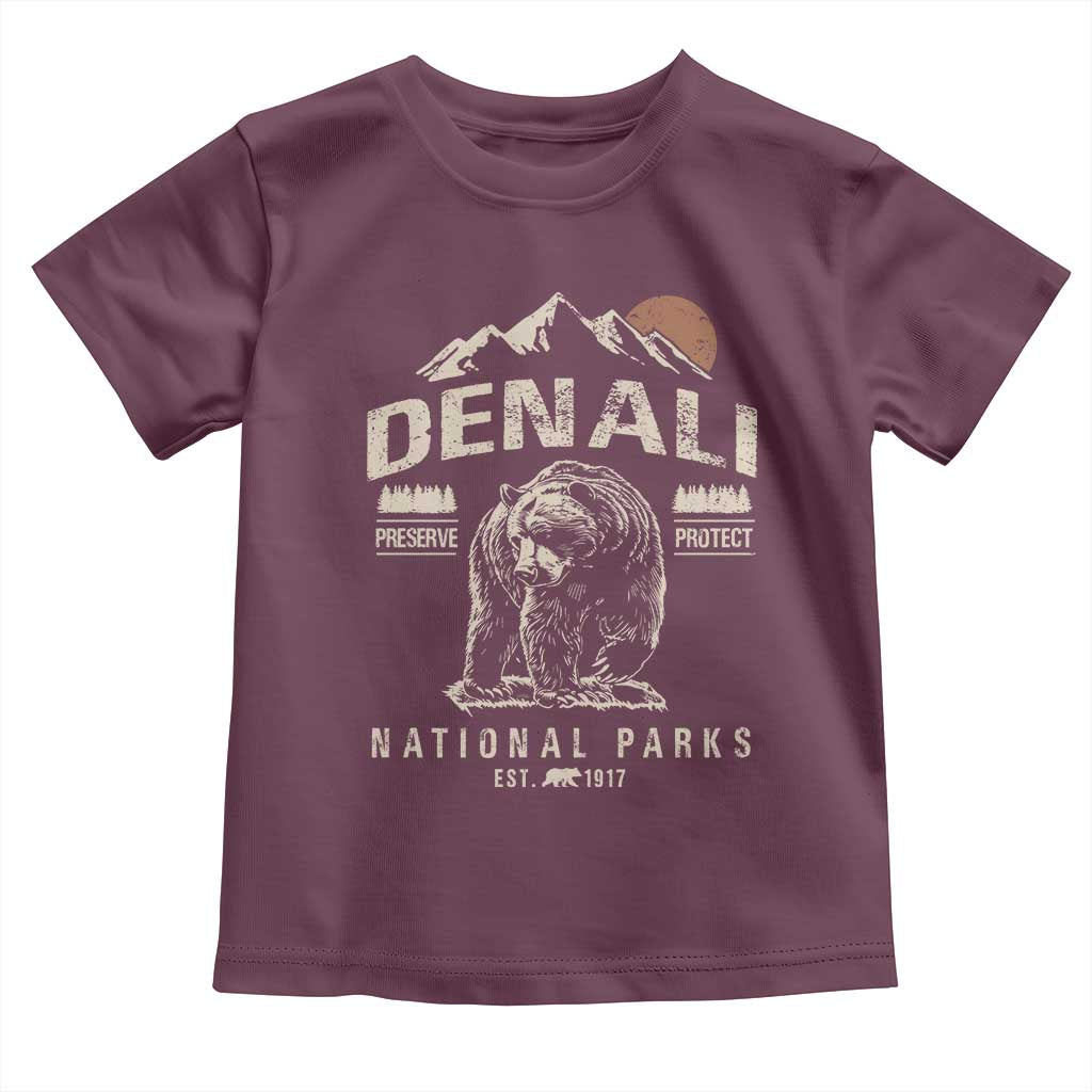 Denali National Park Toddler T Shirt Alaska Mountain Mountain Camping Hiking Mountaineering