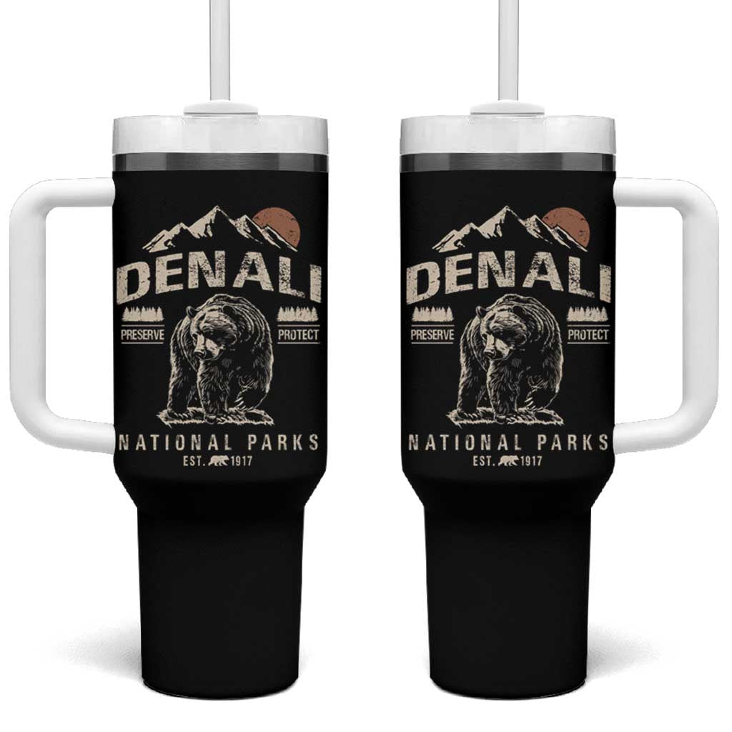 Denali National Park Tumbler With Handle Alaska Mountain Mountain Camping Hiking Mountaineering