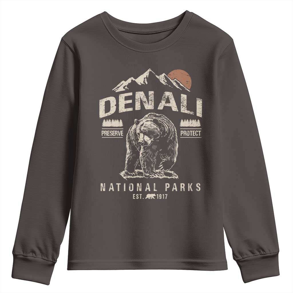 Denali National Park Youth Sweatshirt Alaska Mountain Mountain Camping Hiking Mountaineering