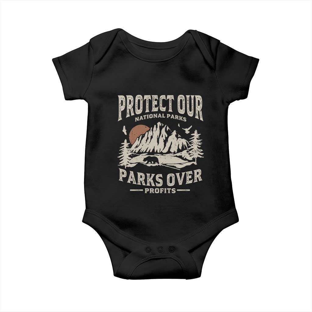 Protect Our National Parks Baby Onesie Camping Hiking