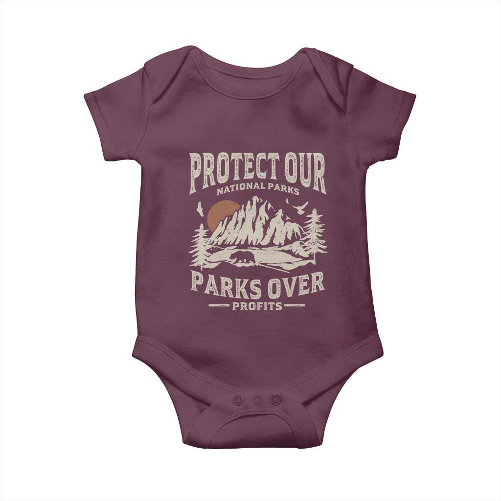 Protect Our National Parks Baby Onesie Camping Hiking