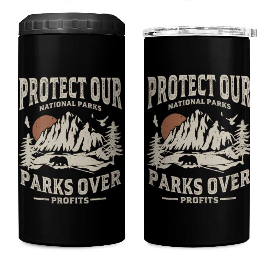 Protect Our National Parks 4 in 1 Can Cooler Tumbler Camping Hiking