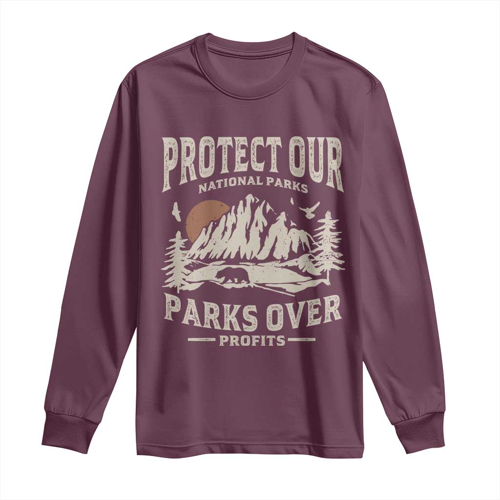 Protect Our National Parks Long Sleeve Shirt Camping Hiking