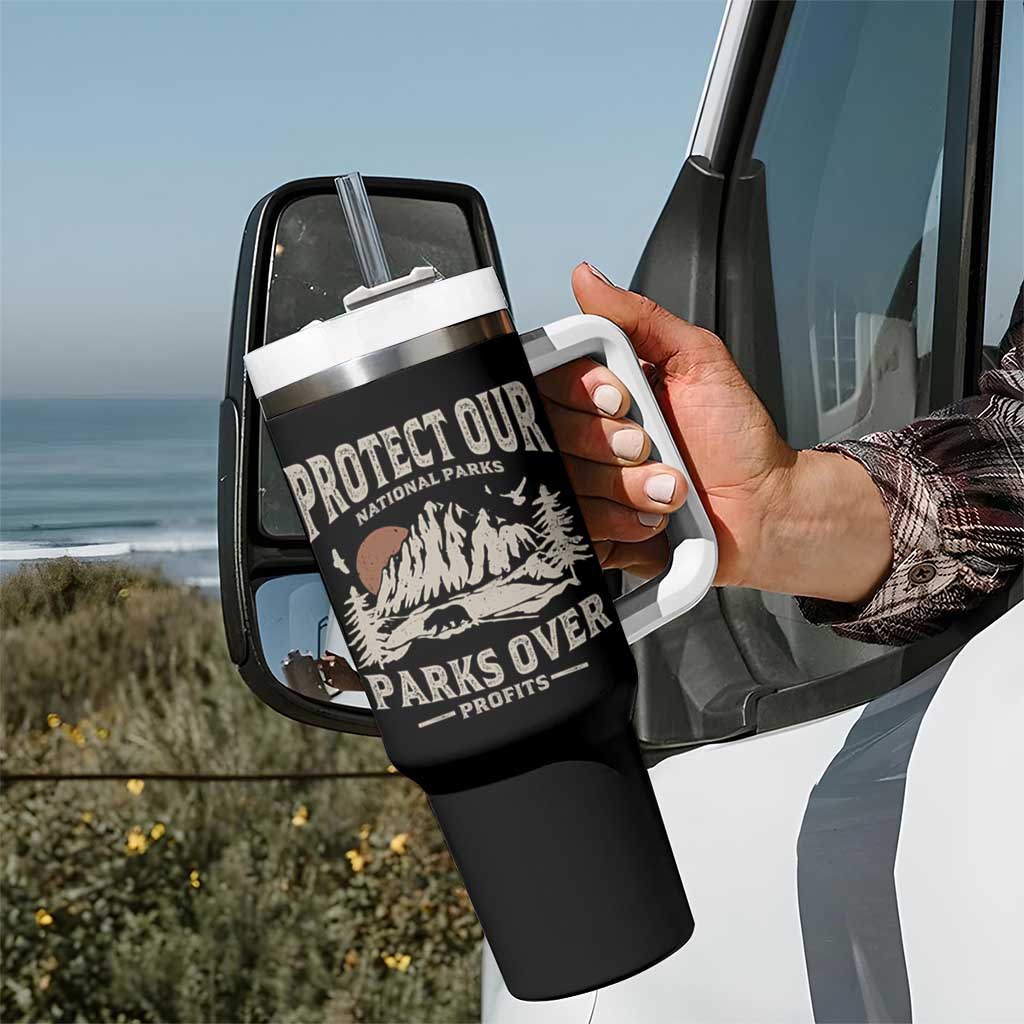 Protect Our National Parks Tumbler With Handle Camping Hiking