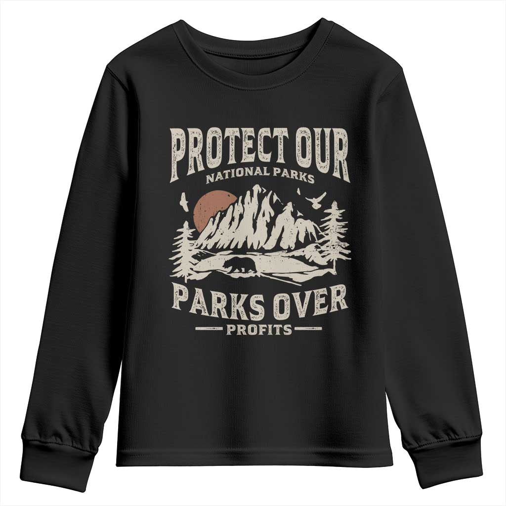 Protect Our National Parks Youth Sweatshirt Camping Hiking