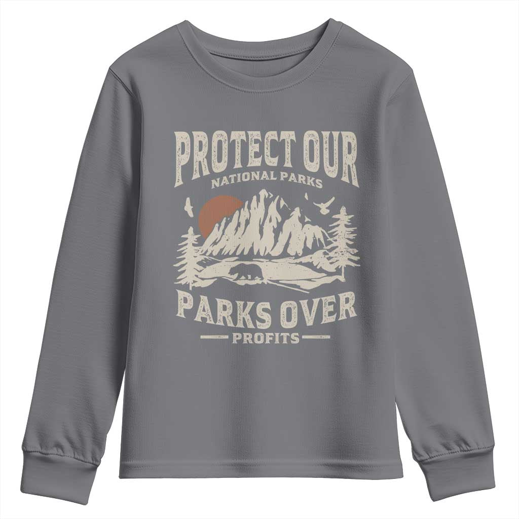Protect Our National Parks Youth Sweatshirt Camping Hiking