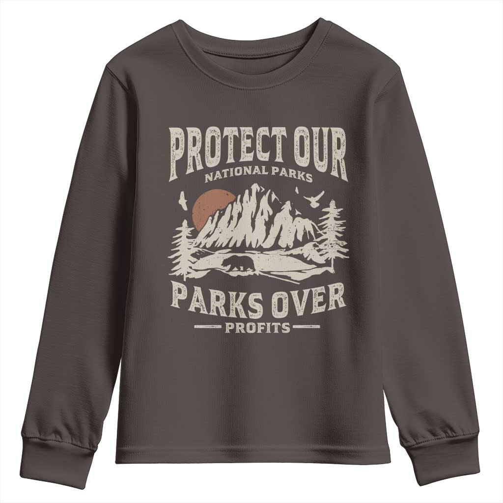 Protect Our National Parks Youth Sweatshirt Camping Hiking