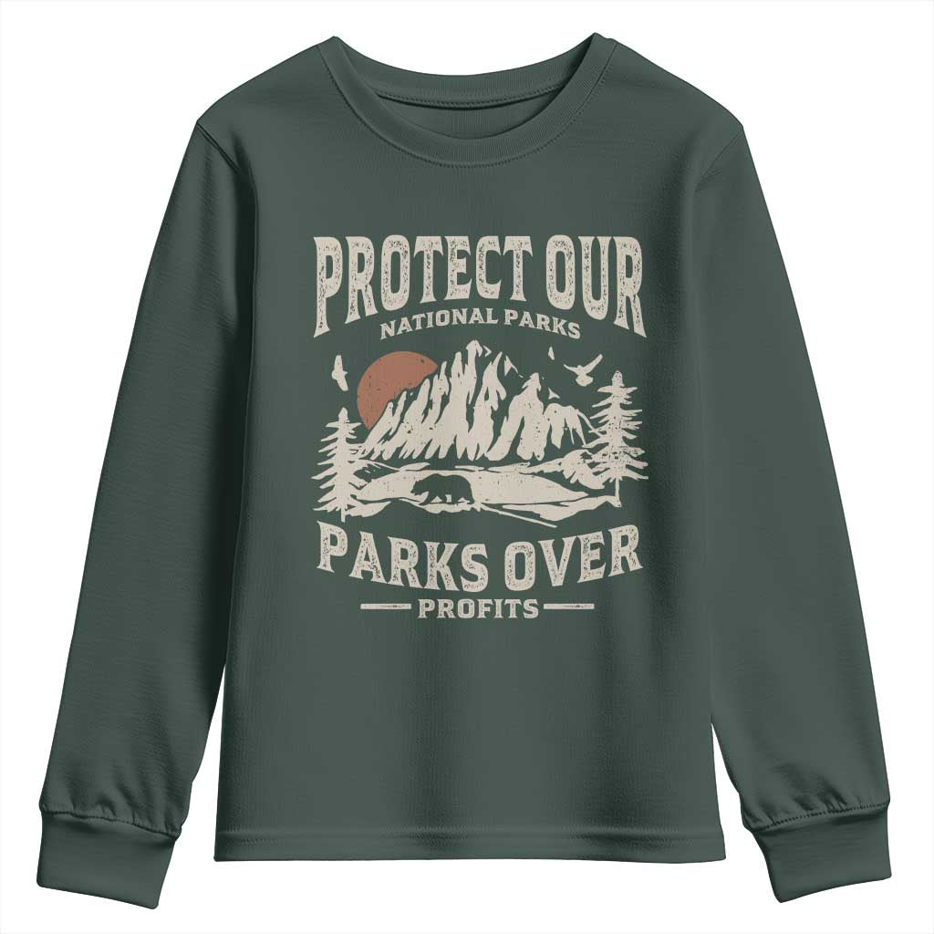 Protect Our National Parks Youth Sweatshirt Camping Hiking