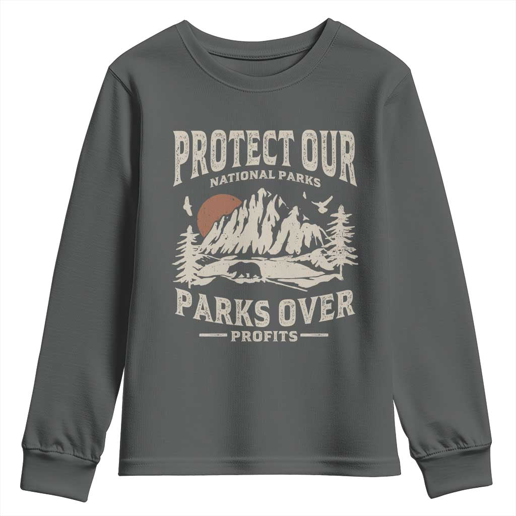 Protect Our National Parks Youth Sweatshirt Camping Hiking
