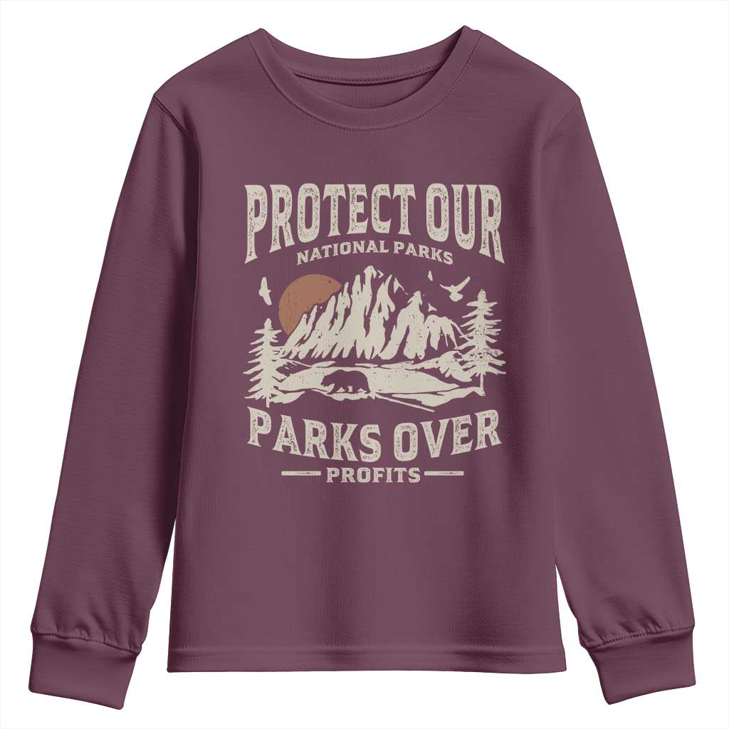 Protect Our National Parks Youth Sweatshirt Camping Hiking