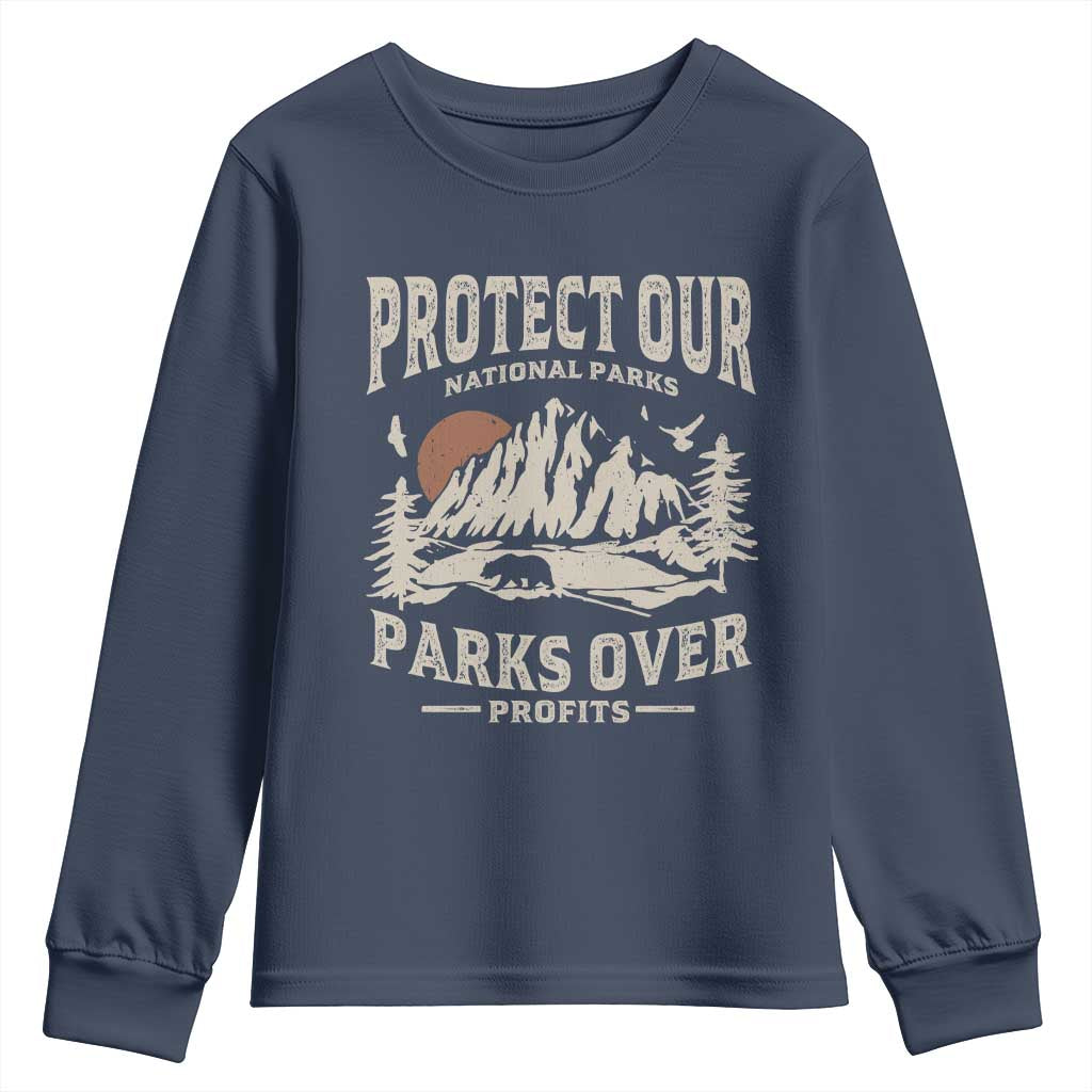 Protect Our National Parks Youth Sweatshirt Camping Hiking