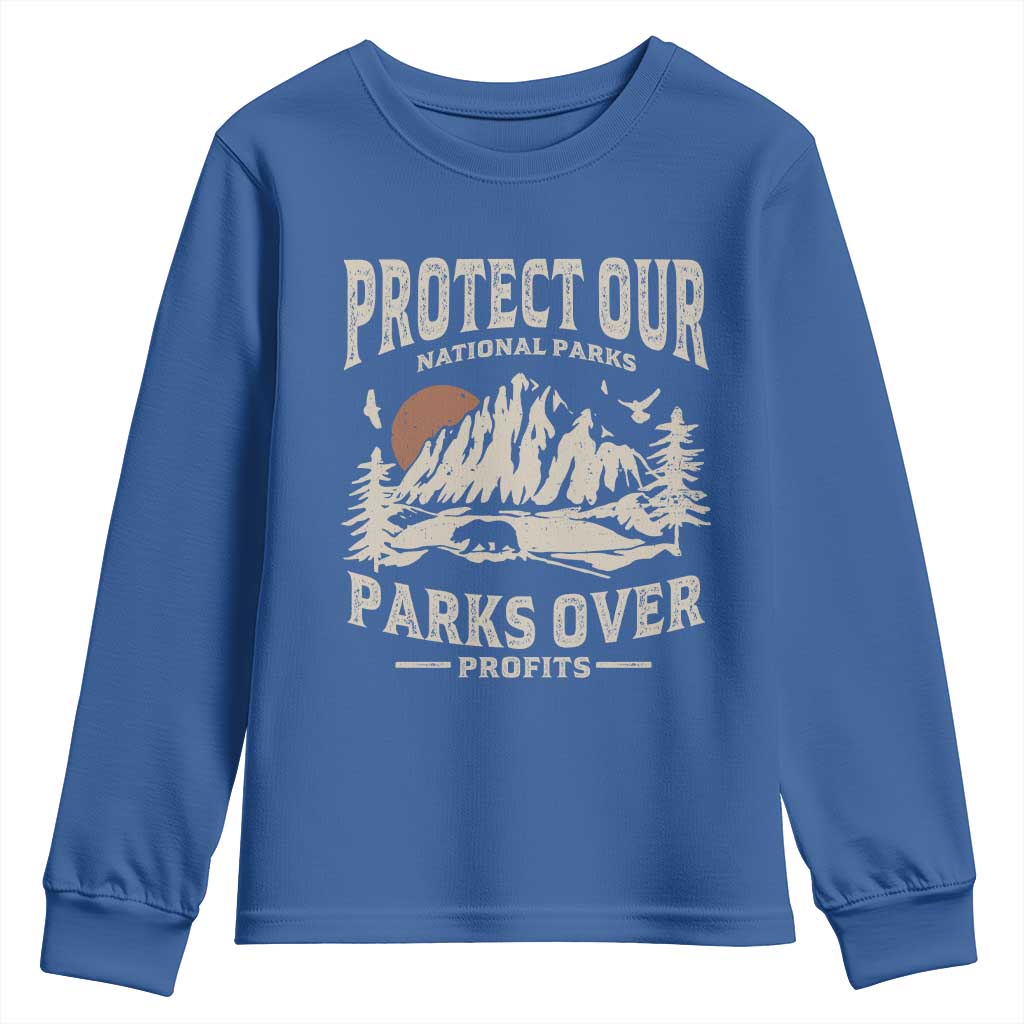 Protect Our National Parks Youth Sweatshirt Camping Hiking
