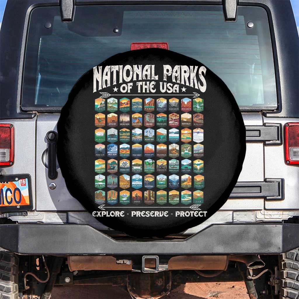 Protect Our National Parks Spare Tire Cover 63 Parks Over Profits Camping Hiking Sunrise Pine Tree