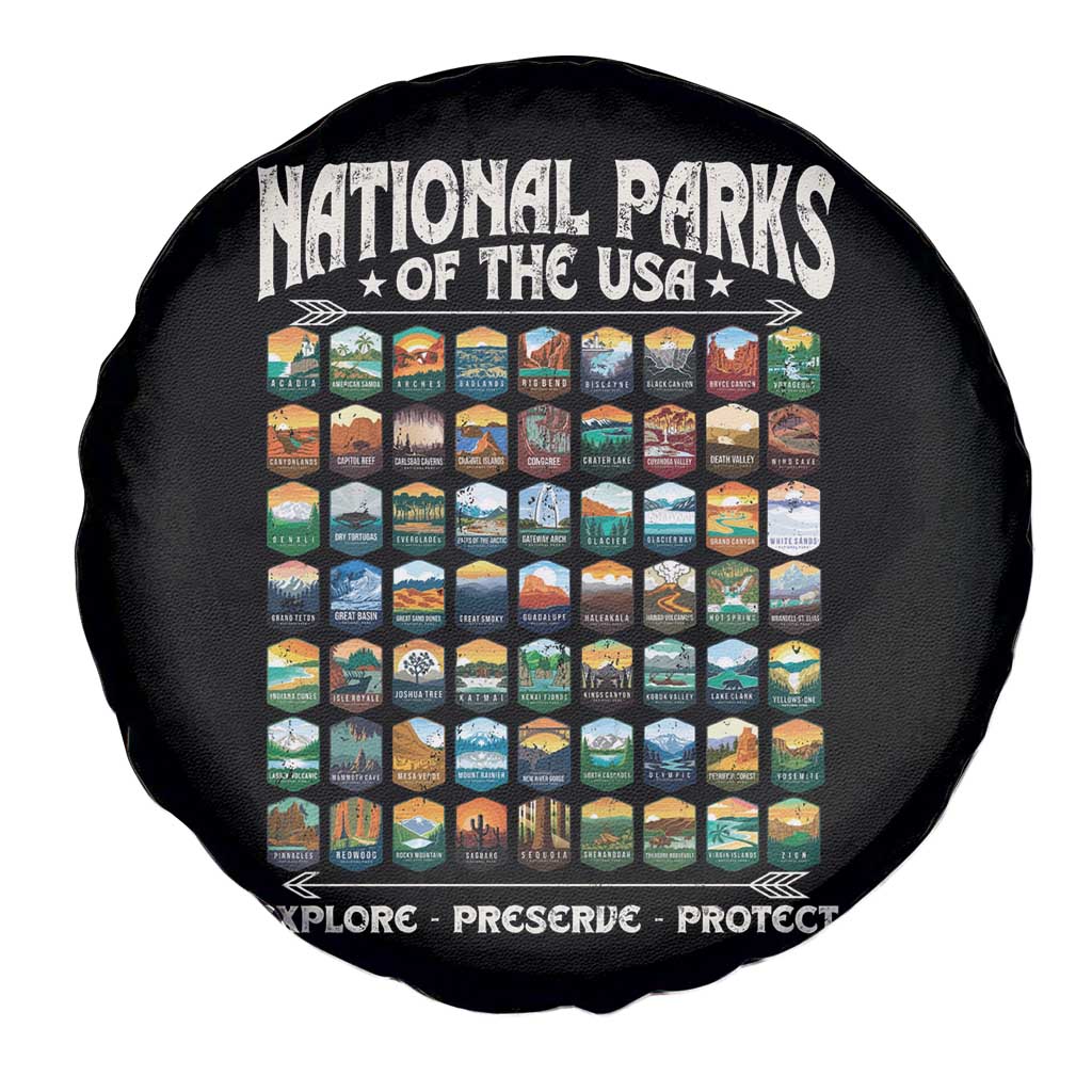 Protect Our National Parks Spare Tire Cover 63 Parks Over Profits Camping Hiking Sunrise Pine Tree